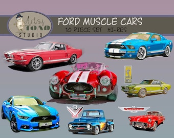 Ford Muscle Car collection - 10 High Quality Car Graphics