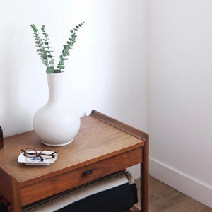 Handcrafted Ceramic Cremation Urn with Floral Vase - Modern Keepsake Urn