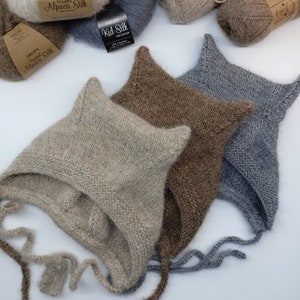 Winter Frau Mütze, gestrickte Katzen Mütze für Erwachsene, Katzenohren Mütze, Katzenohren Mütze, Mütze mit Katzenohren, Kitty Bonnet, Mütze mit Ohren, Geschenk für Sie