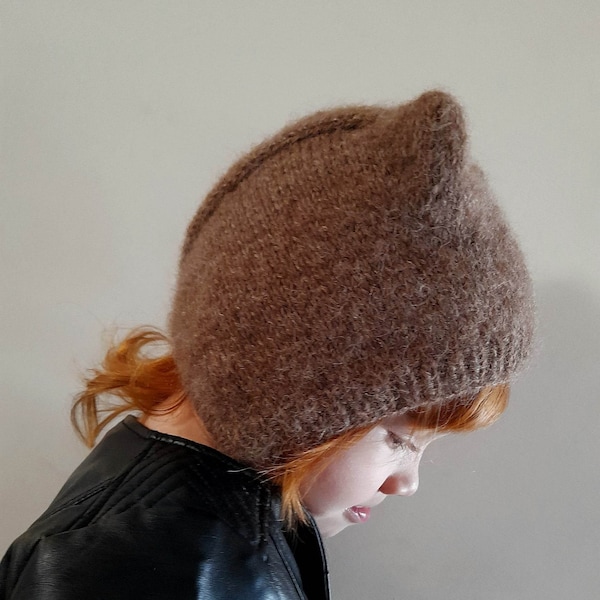 Bonnet fait main, bonnet bébé tricoté, bonnet pour tout-petit avec oreilles, petit ours, casquette animal, bonnet d'hiver pour bébé, bonnet pour enfant d'âge préscolaire, cadeau pour les moins de 5 ans