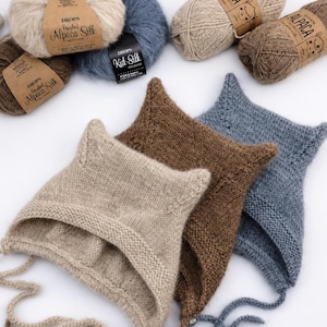 Winter Frau Mütze, gestrickte Katzen Mütze für Erwachsene, Katzenohren Mütze, Katzenohren Mütze, Mütze mit Katzenohren, Kitty Bonnet, Mütze mit Ohren, Geschenk für Sie