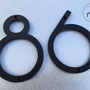 Art Deco House Numbers / Black House Number / Outside Address Sign / Address Plaque / House Sign / Mailbox Number / 5 Inch House Number