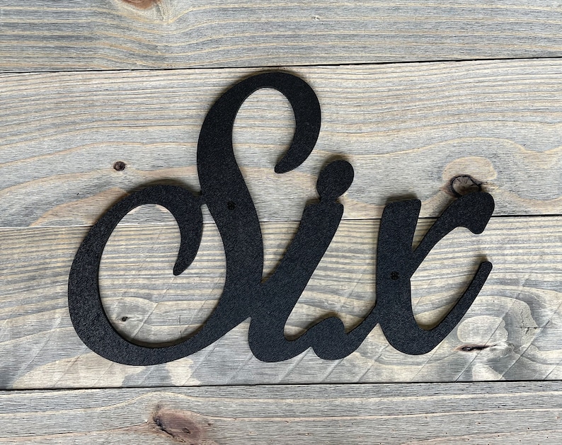 Thin Cursive House Number / Colonial Script Number / Cursive Address ...