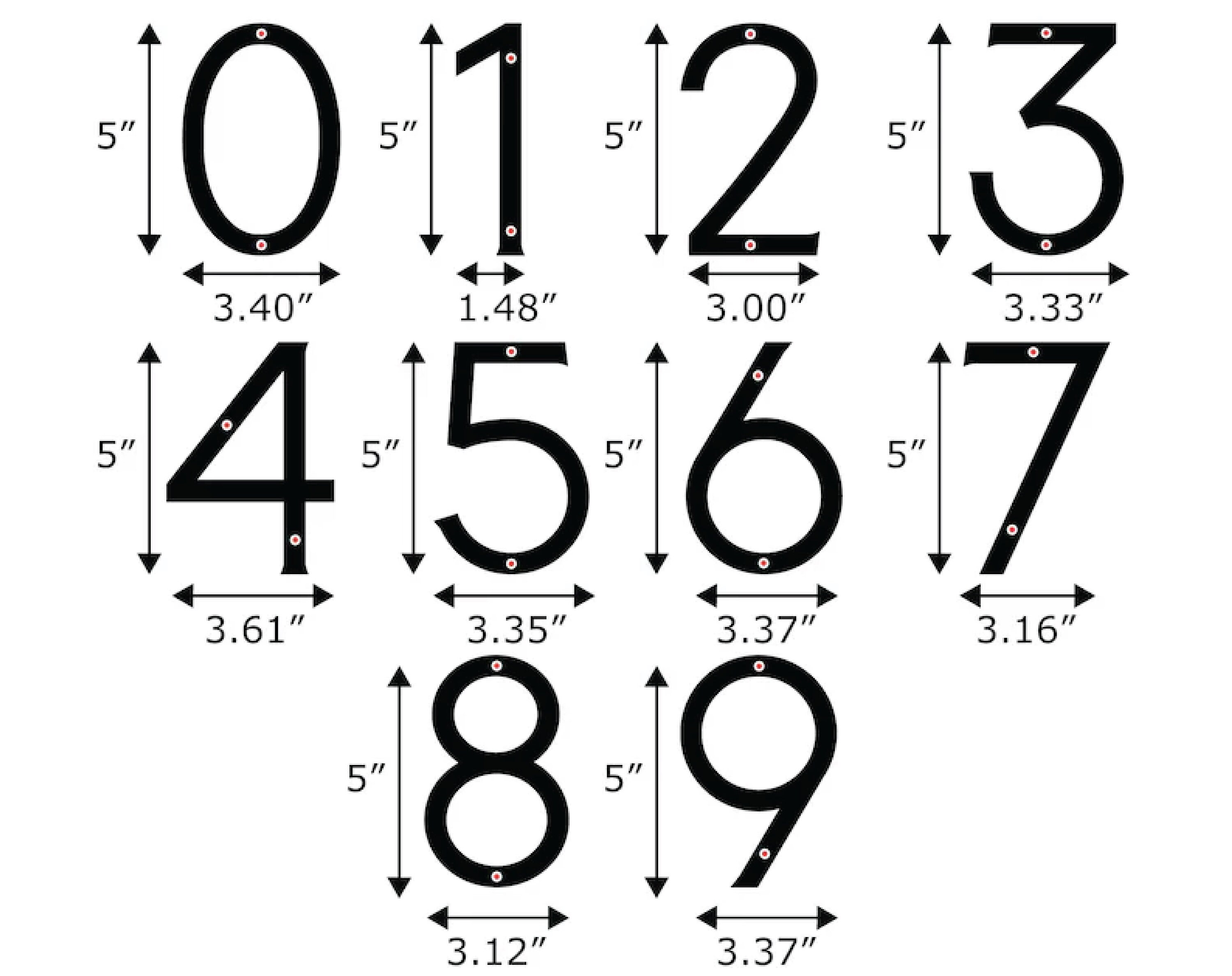 Modern Address Numbers / Metal Numbers / Choose Your Color / House ...