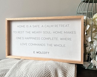 Custom Quote Framed / Custom Poem Framed / Custom Sign for Home / Personalized Quote Sign / Framed Wood Sign / Farmhouse Decor