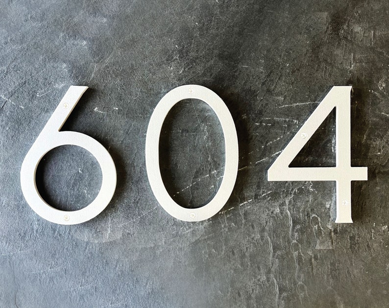 Clean Modern House Numbers / White House Number / Outside Etsy