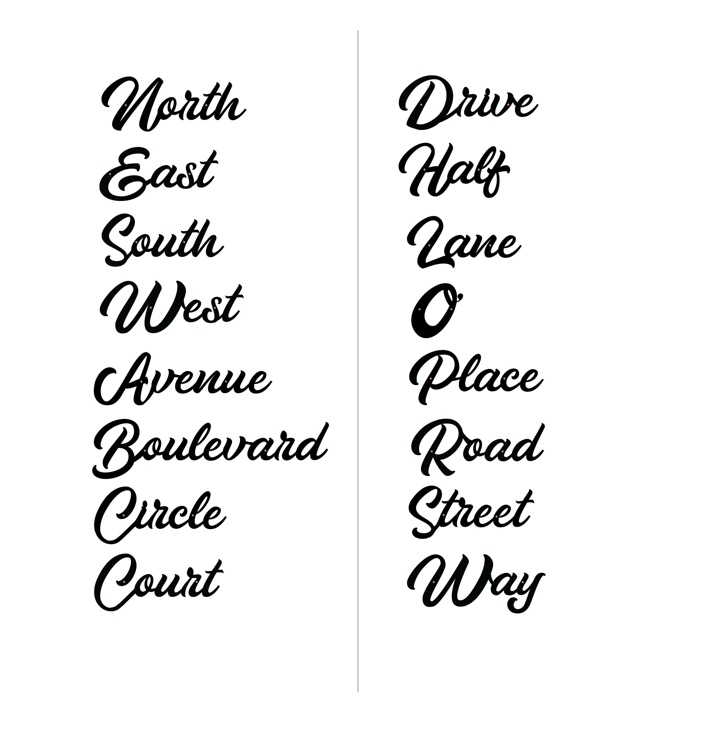 Addressed Cursive Metal Cursive Numbers / Metal House Number / Thick Cursive Number / 10 ...
