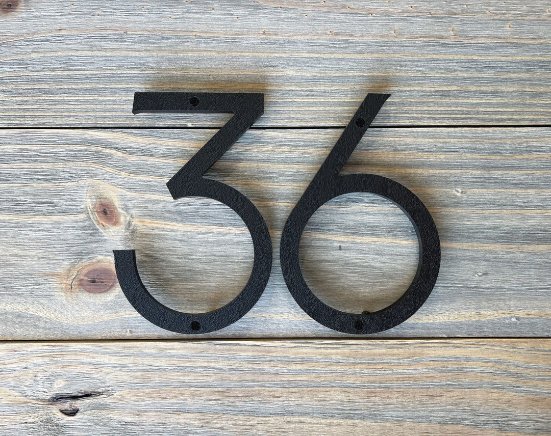 Clean Modern House Numbers / Black House Number / Outside Address Sign