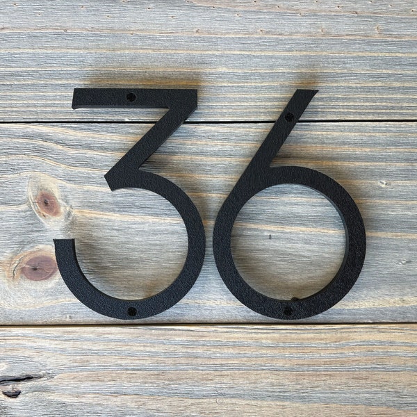 Clean Modern House Numbers / Black House Number / Outside Address Sign / Address Plaque / House Sign / Mailbox Number / 6 Inch House Number