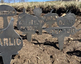 Metal Garden Stakes - Plant Markers - 5, 10, 15, 20 Packs Available