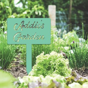 Metal Garden Sign with Stake - Custom Garden Sign - Garden Stake - Garden Marker - Garden Decor