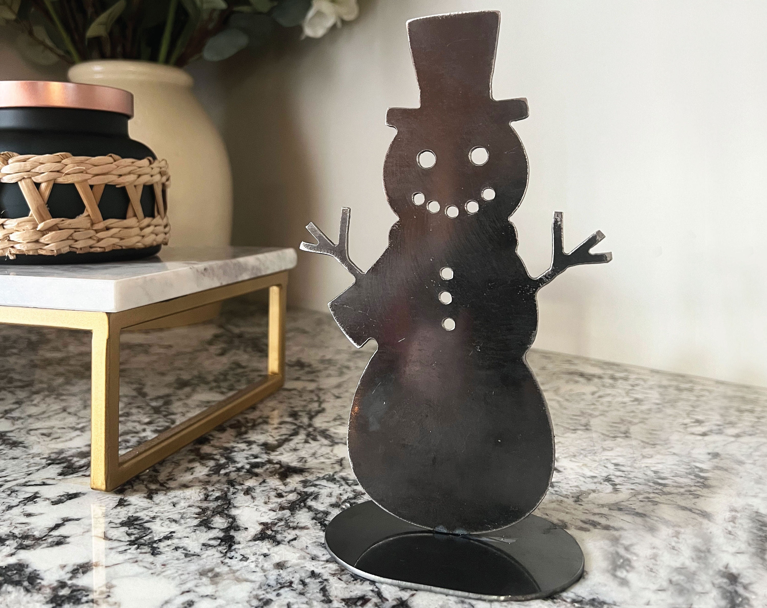 Metal Snowman - Etsy Canada