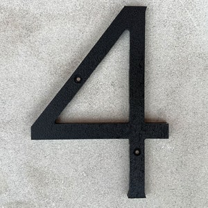 Clean Modern House Numbers / Black House Number / Outside Address Sign / Address Plaque / House Sign / Mailbox Number / 6 Inch House Number image 7