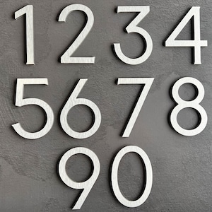 Metal House Numbers / Metal Address Numbers / Modern House Numbers / Address Sign / Brushed Aluminum Numbers / 4&quot; House Number