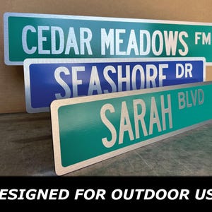 Custom Street Name Sign / Outdoor Aluminum Street Sign / Metal Name Sign / Personalized Name Sign / Metal Sign / Double Sided Street Sign