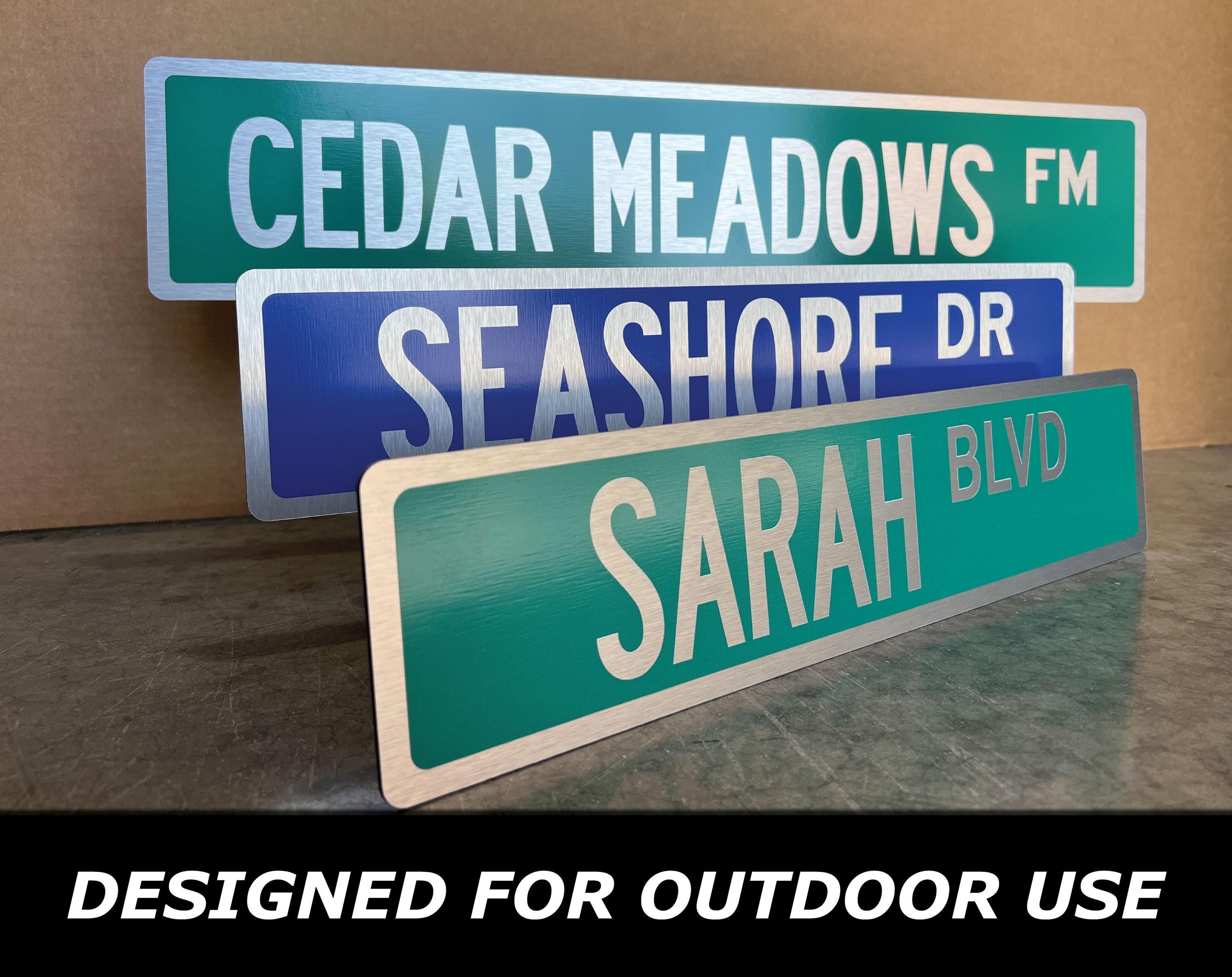 Custom Street Name Sign / Outdoor Aluminum Street Sign / Metal Name Sign / Personalized Name Sign / Metal Sign / Double Sided Street Sign