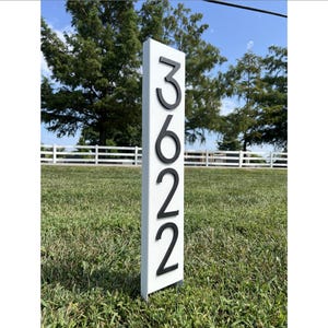 Metal Address Sign for House / Modern Metal Address Plaque / Metal Address Sign for Yard / Metal House Numbers / House Number Sign