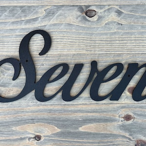 Colonial Script House Number / Large Cursive Number / Thin Cursive Number / 10 Inch / Outside Address Sign / Address Plaque / House Signage