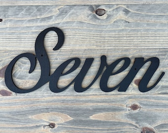 Colonial Script House Number / Large Cursive Number / Thin Cursive Number / 10 Inch / Outside Address Sign / Address Plaque / House Signage
