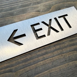 Exit Sign / Wayfinding Signage / Custom Metal Sign / Office Signs / Hotel Signage / Hotel Room Sign / Apartment Sign / Business Signs