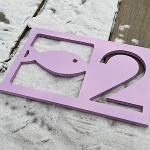 Beach House Number Sign / Fish Address Sign for House / Coastal Address Plaque / Tropical House Numbers / Weatherproof Address Sign