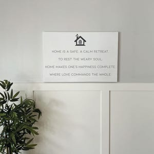Cita personalizada enmarcada / Poema personalizado enmarcado / Letrero personalizado para el hogar / Letrero de cita personalizado / Letrero de madera enmarcado / Lienzo envuelto personalizado