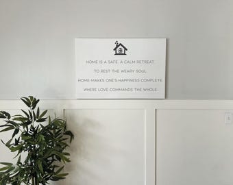 Custom Quote Framed / Custom Poem Framed / Custom Sign for Home / Personalized Quote Sign / Framed Wood Sign / Custom Wrapped Canvas