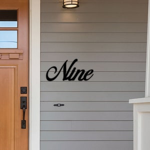 Thin Cursive House Number / Colonial Script Number / Cursive Address / 6 Inch / Outside Address Sign / Address Plaque / House Signage