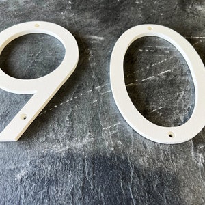 Clean Modern House Numbers / White House Number / Outside Address Sign / Address Plaque / House Sign / Mailbox Number / 8 Inch House Number