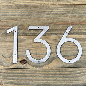 6 Inch Metal House Numbers / Steel House Address Number / Clean Modern House Numbers / Modern Metal Numbers /Metal Decor for Farmhouse