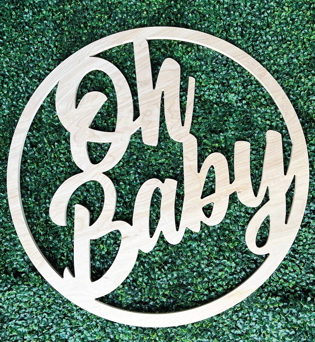 Baby Rave Sign Baby Shower Sign / Personalized Baby Sign / Gender Reveal Sign / Round ...