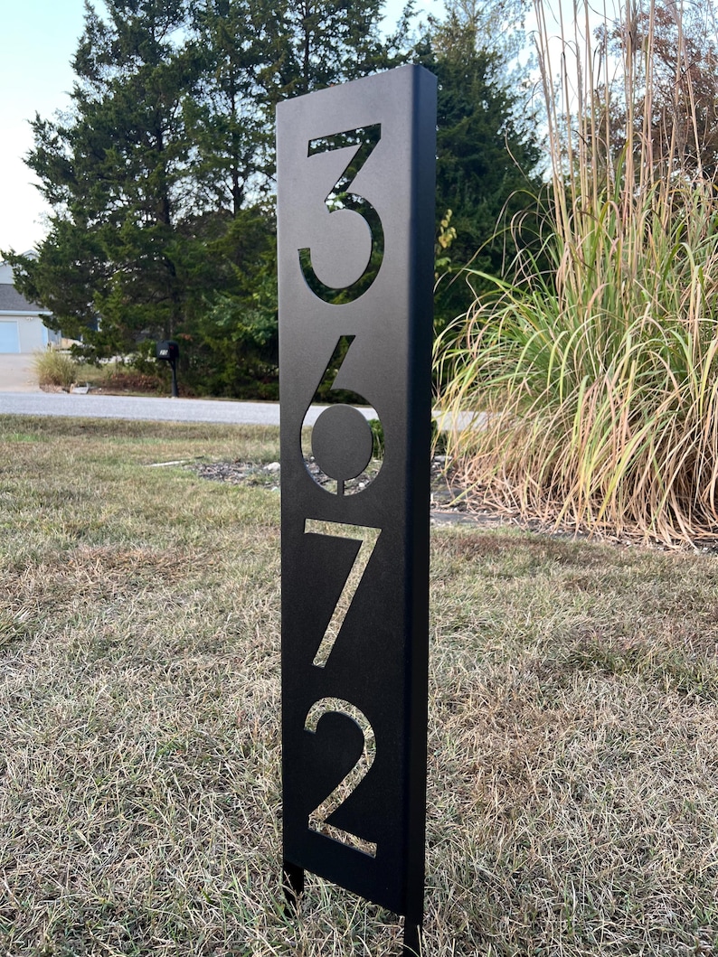 Metal Address Sign for House / Modern Metal Address Plaque / Metal ...