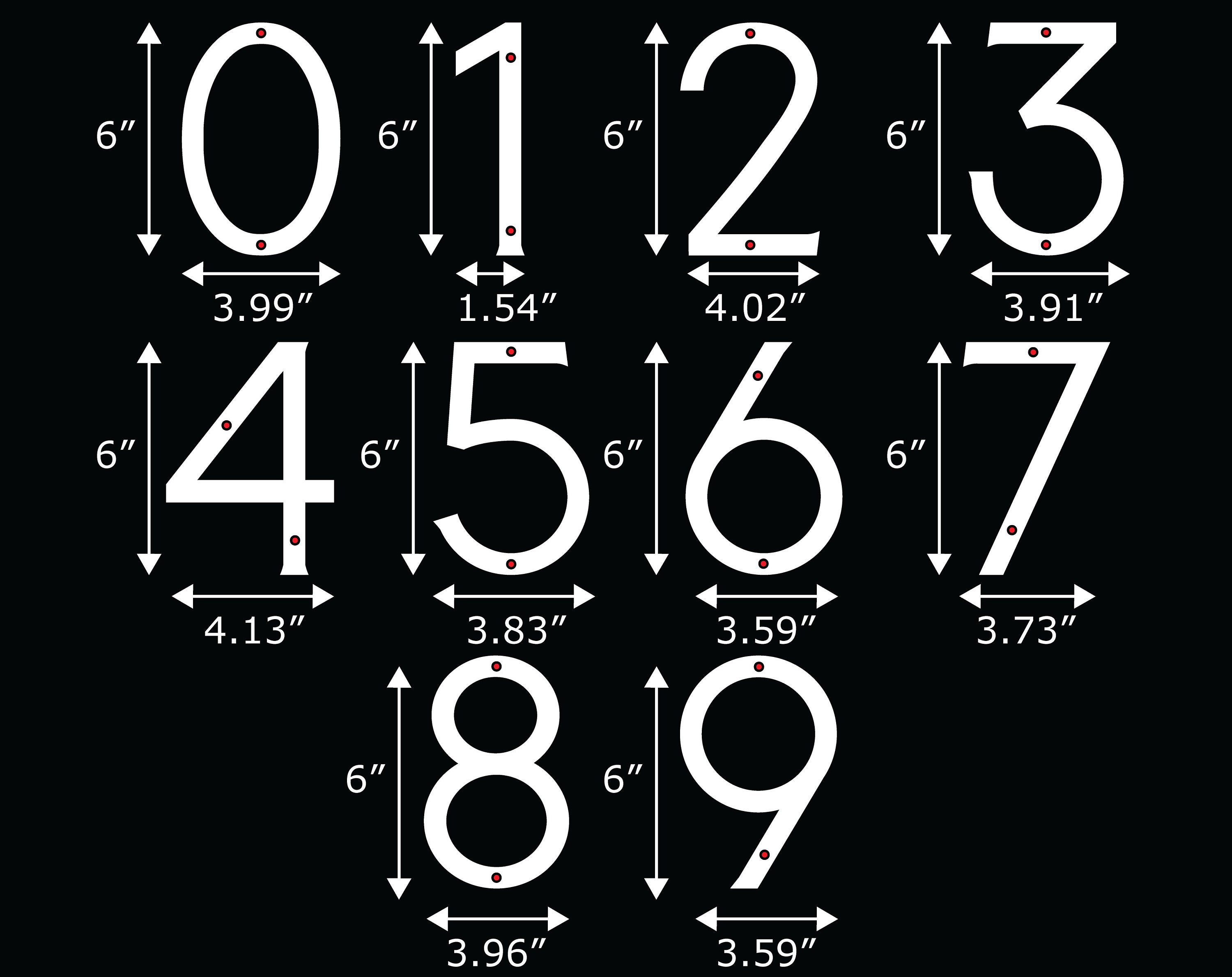 Modern House Numbers / White House Number / White Address Etsy