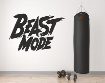 Letrero metálico de gimnasio "Modo Bestia": Decoración motivacional para el fitness