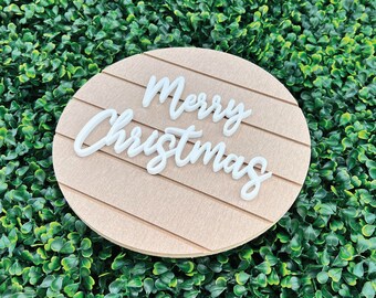 Merry Christmas Sign / Christmas Decoration / Holiday Wall Decor / Christmas Wood Sign / 3D Christmas Sign / Christmas Shelf / Shiplap Sign