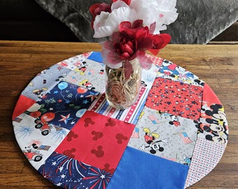 Grandma's Scraps Disney Patriotic Table Runner