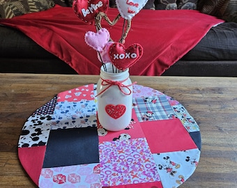 Grandma's Scraps Disney Valentine's Day Table Runner