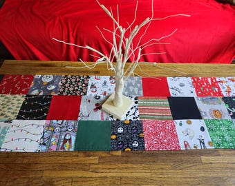 Grandma's Scraps Nightmare Before Christmas Holiday Table Runner
