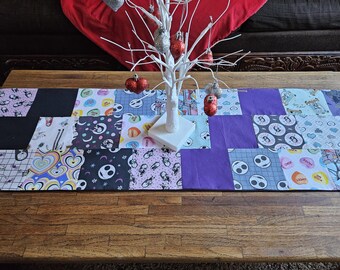 Grandma's Scraps Nightmare Before Christmas Valentine"s Day Table Runner