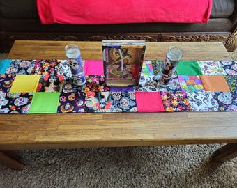 Grandma's Scraps Day of the Dead Table Runner