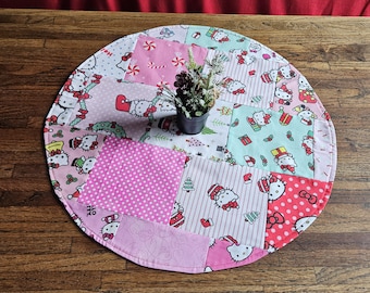 Grandma's Scraps Hello Kitty Christmas Table Runner
