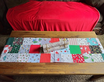 Grandma's Scraps Peanuts Christmas Table Runner