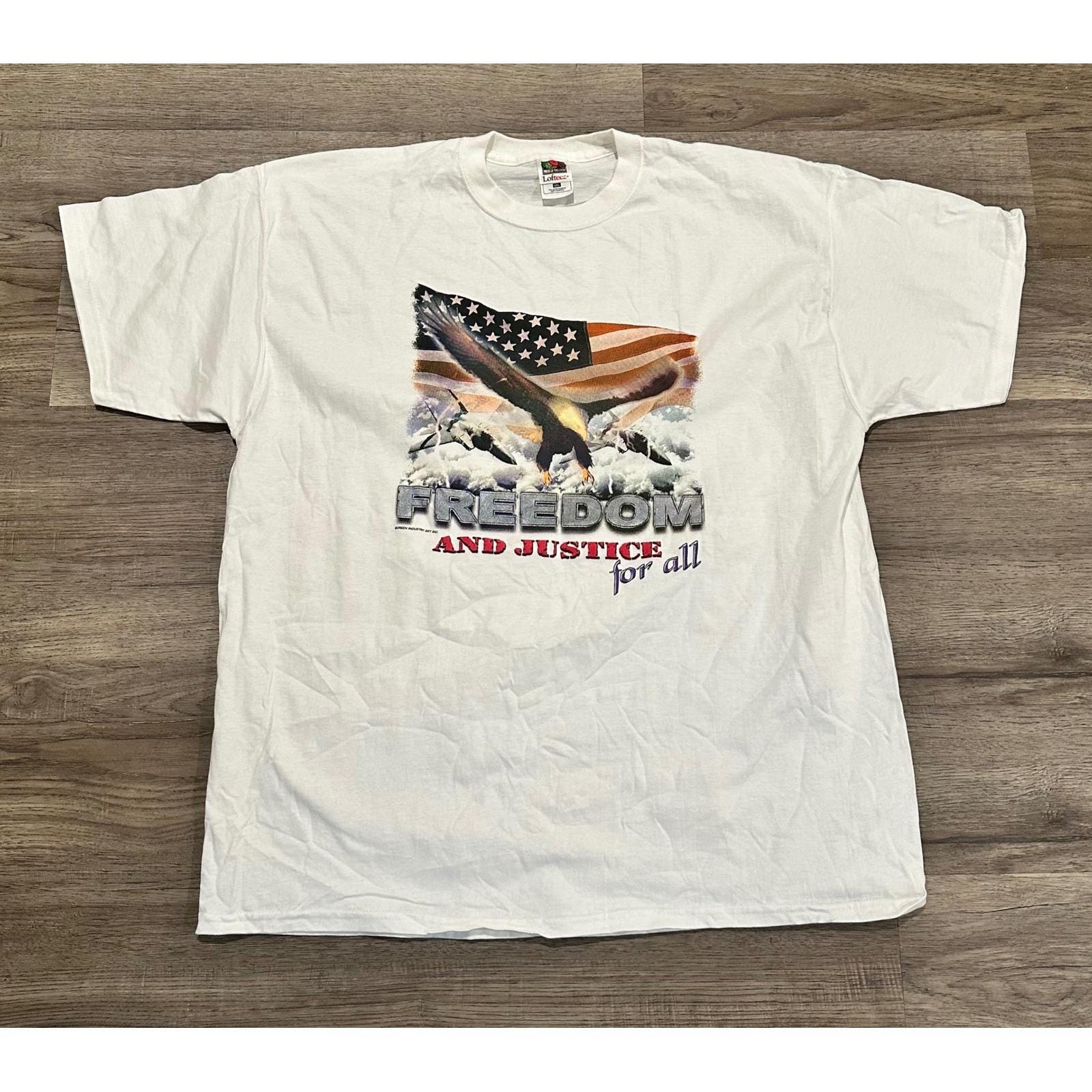 Vintage Fruit of the Loom Lofteez Freedom and Justice Eagle T