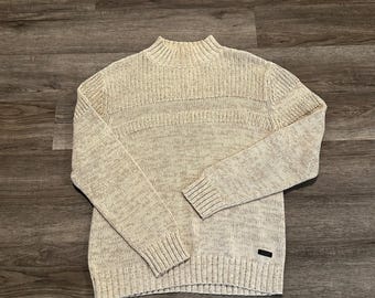 Jersey de punto grueso de algodón VTG Aigle Gorpcore, fabricado en Australia, talla XL, color beige.