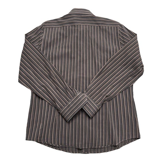 Express Fitted Stretch Cotton Brown Striped Collared Shirt Men L 16-16.5  90's - Etsy Canada