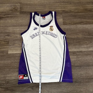 Camiseta sin mangas de baloncesto del Real Madrid de Nike Team Sports vintage para hombre, talla M, color blanco. imagen 6