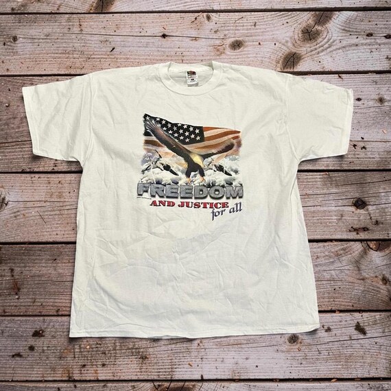Vintage Fruit of the Loom Lofteez Freedom and Justice Eagle T