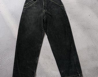 Karl Kani Baggy Jeans Mens 34x34 Faded Black Denim 90s Hip Hop Streetwear Loose