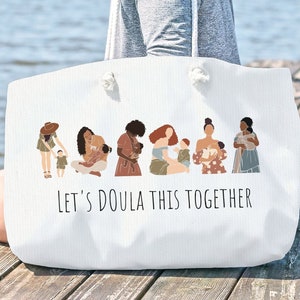 Postpartum Doula Weekender Bag, Postpartum Doula Business Tote, Large tote bag, Customizable Business bag, Diverse and Inclusive Doula bag