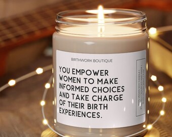 Thank you gift for Midwife, Gift for Birth Doula, Labor Doula Candle, Present for OBGYN, labor and delivery, Coworker gift, Vegan soy wax
